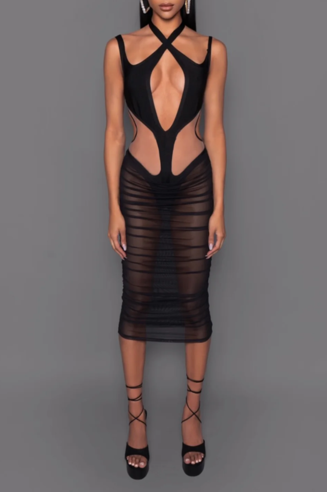 Cutout See Through Mesh Dress | Dress In Beauty Cutout See Through Mesh Dress | Dress In Beauty
