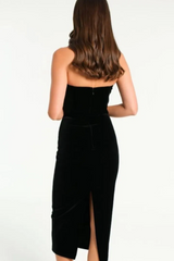 Strapless Crystal Trim Midi Dress | Dress In Beauty Strapless Crystal Trim Midi Dress | Dress In Beauty