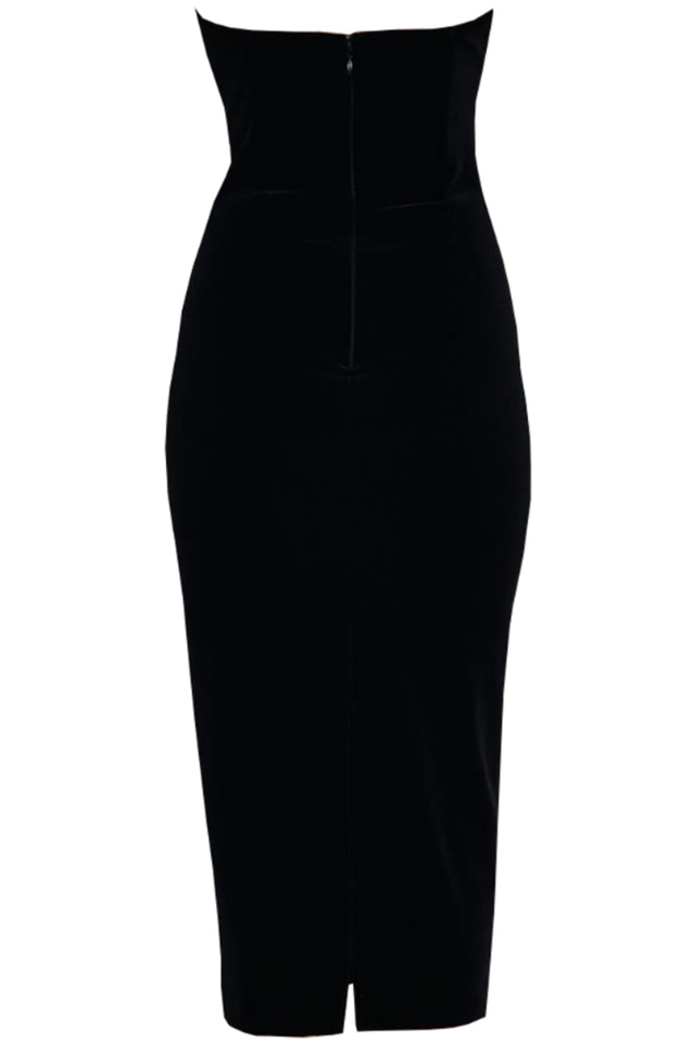 Strapless Crystal Trim Midi Dress | Dress In Beauty Strapless Crystal Trim Midi Dress | Dress In Beauty