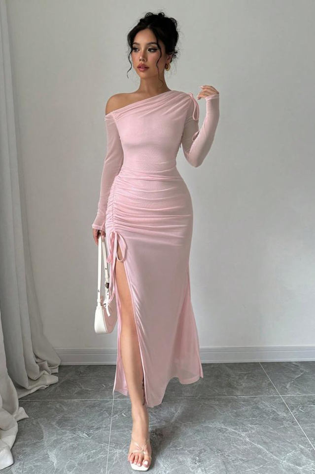 Asymmetrical Neck Bodycon Dress | Dress In Beauty Asymmetrical Neck Bodycon Dress | Dress In Beauty