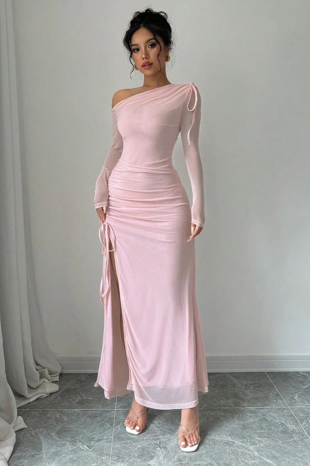 Asymmetrical Neck Bodycon Dress | Dress In Beauty Asymmetrical Neck Bodycon Dress | Dress In Beauty