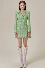 Textured Double Breasted Blazer & Skirt Set | Dress In Beauty Textured Double Breasted Blazer & Skirt Set | Dress In Beauty