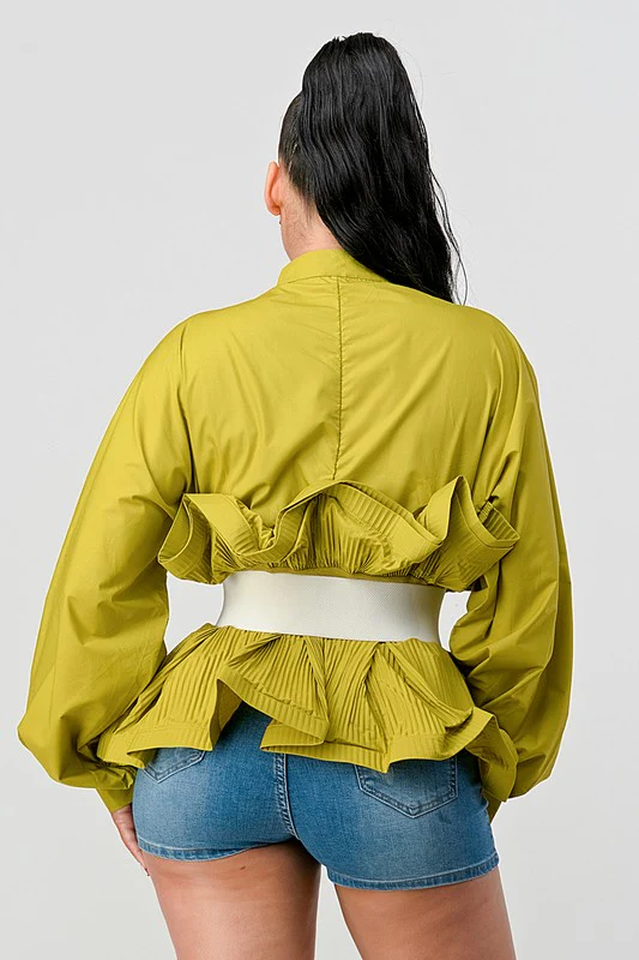 Athina Pleated Ruffle Waist Belt Blouse | Dress In Beauty Athina Pleated Ruffle Waist Belt Blouse | Dress In Beauty