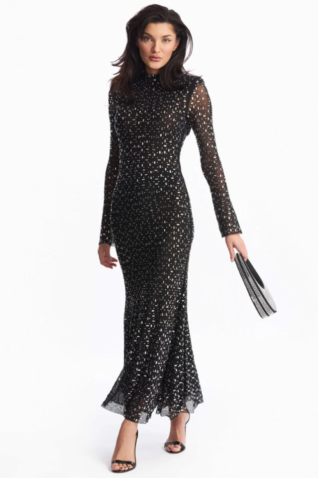 Crystal-Embellished Mesh Maxi Dress | Dress In Beauty Crystal-Embellished Mesh Maxi Dress | Dress In Beauty