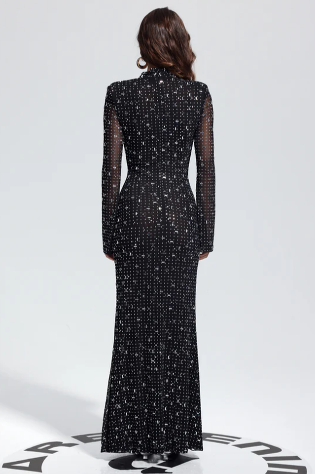 Crystal-Embellished Mesh Maxi Dress | Dress In Beauty Crystal-Embellished Mesh Maxi Dress | Dress In Beauty