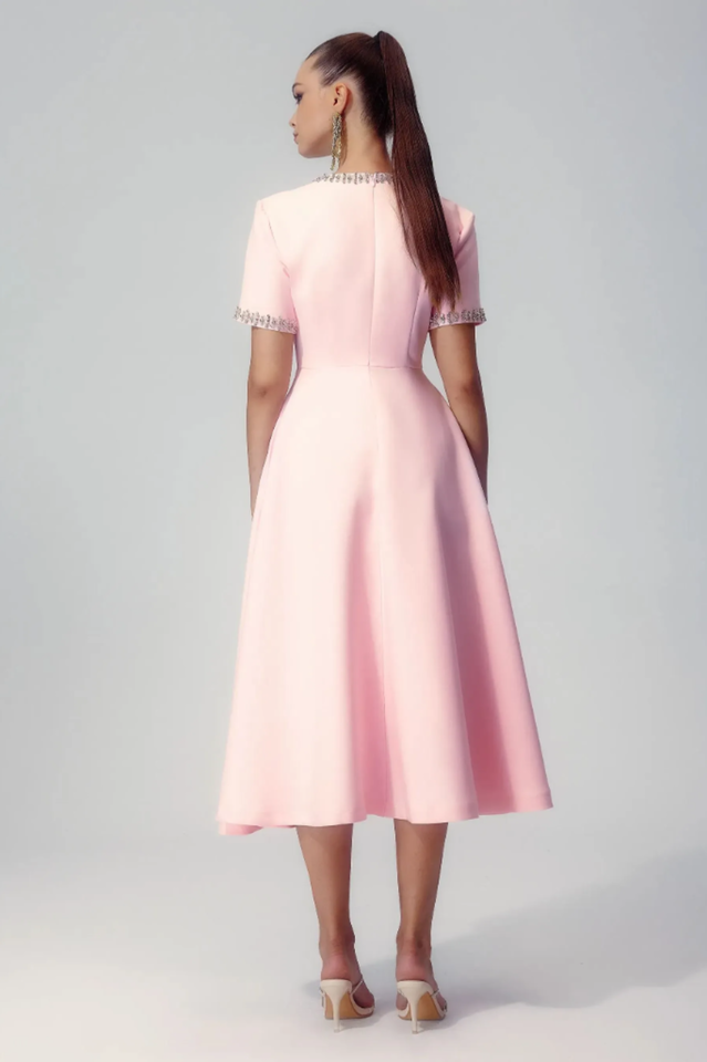 Zoe Bowknot Crystal-Embellished Midi Dress | Dress In Beauty Zoe Bowknot Crystal-Embellished Midi Dress | Dress In Beauty