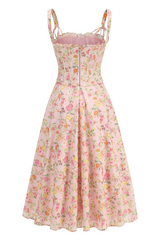 Clarabelle Pink Meadow Print Cotton Sundress | Dress In Beauty Clarabelle Pink Meadow Print Cotton Sundress | Dress In Beauty