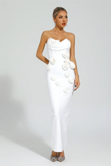 Marwond Corset Strapless 3D Floral Dress | Dress In Beauty Marwond Corset Strapless 3D Floral Dress | Dress In Beauty