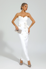 Marwond Corset Strapless 3D Floral Dress | Dress In Beauty Marwond Corset Strapless 3D Floral Dress | Dress In Beauty