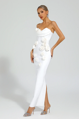 Marwond Corset Strapless 3D Floral Dress | Dress In Beauty Marwond Corset Strapless 3D Floral Dress | Dress In Beauty