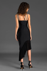 Nicolou Rhinestone Bandage Ruffle Dress | Dress In Beauty Nicolou Rhinestone Bandage Ruffle Dress | Dress In Beauty