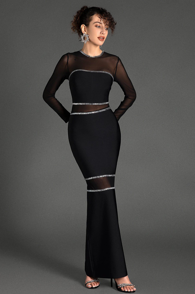 Boyle Black Mesh Bandage Dress | Dress In Beauty Boyle Black Mesh Bandage Dress | Dress In Beauty