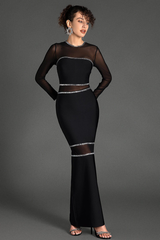 Boyle Black Mesh Bandage Dress | Dress In Beauty Boyle Black Mesh Bandage Dress | Dress In Beauty