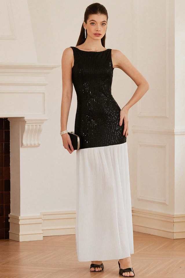 Gabrielle Patchwork Backless Maxi Dress | Dress In Beauty Gabrielle Patchwork Backless Maxi Dress | Dress In Beauty