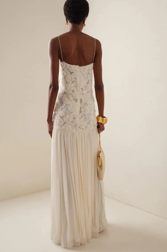 Andrea Floral Applique Pleated Maxi Dress | Dress In Beauty Andrea Floral Applique Pleated Maxi Dress | Dress In Beauty