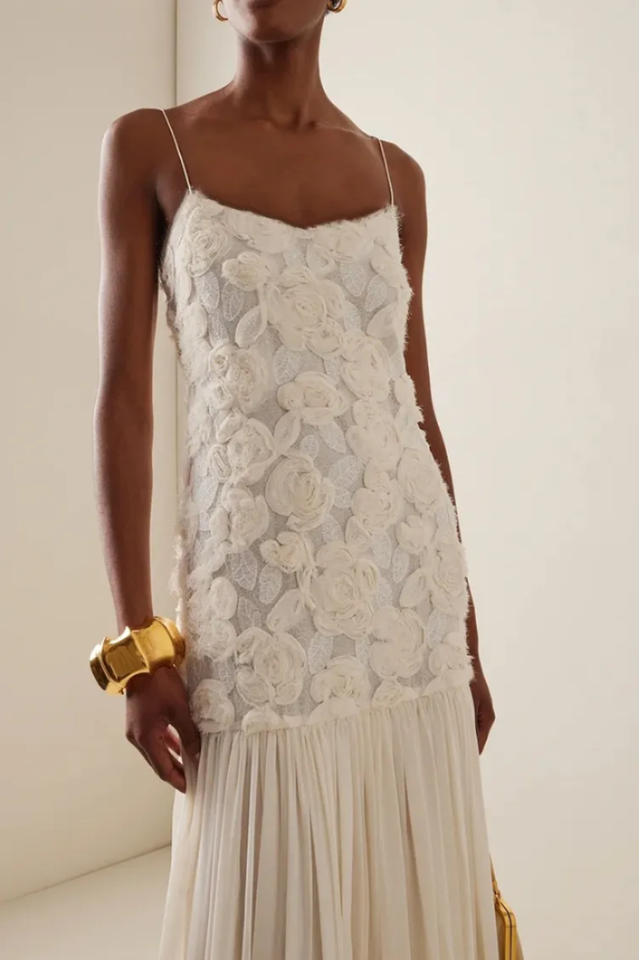 Andrea Floral Applique Pleated Maxi Dress | Dress In Beauty Andrea Floral Applique Pleated Maxi Dress | Dress In Beauty