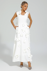 Ansel White Flower Slip Dress | Dress In Beauty Ansel White Flower Slip Dress | Dress In Beauty