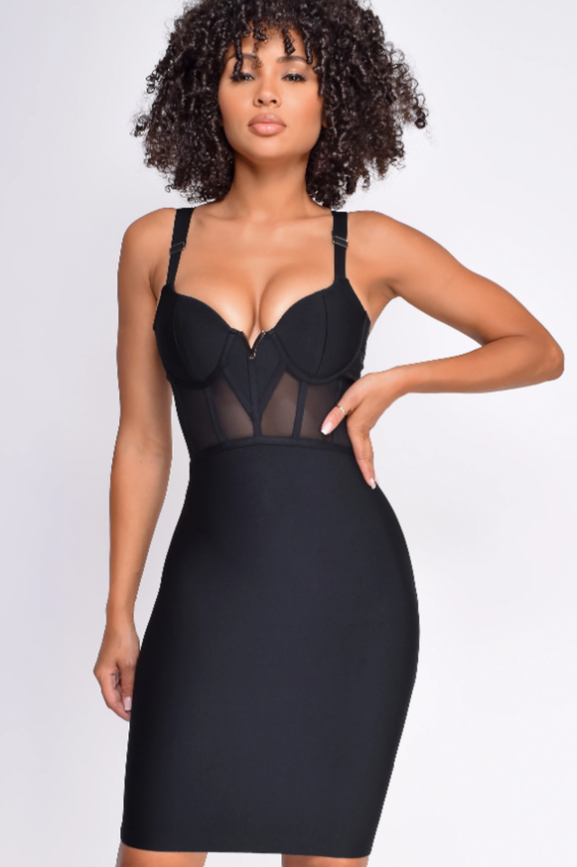 Structured Mesh Midi Dress | Dress In Beauty Structured Mesh Midi Dress | Dress In Beauty