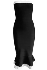 Wavy Trim Fishtail Bandage Midi Dress | Dress In Beauty Wavy Trim Fishtail Bandage Midi Dress | Dress In Beauty