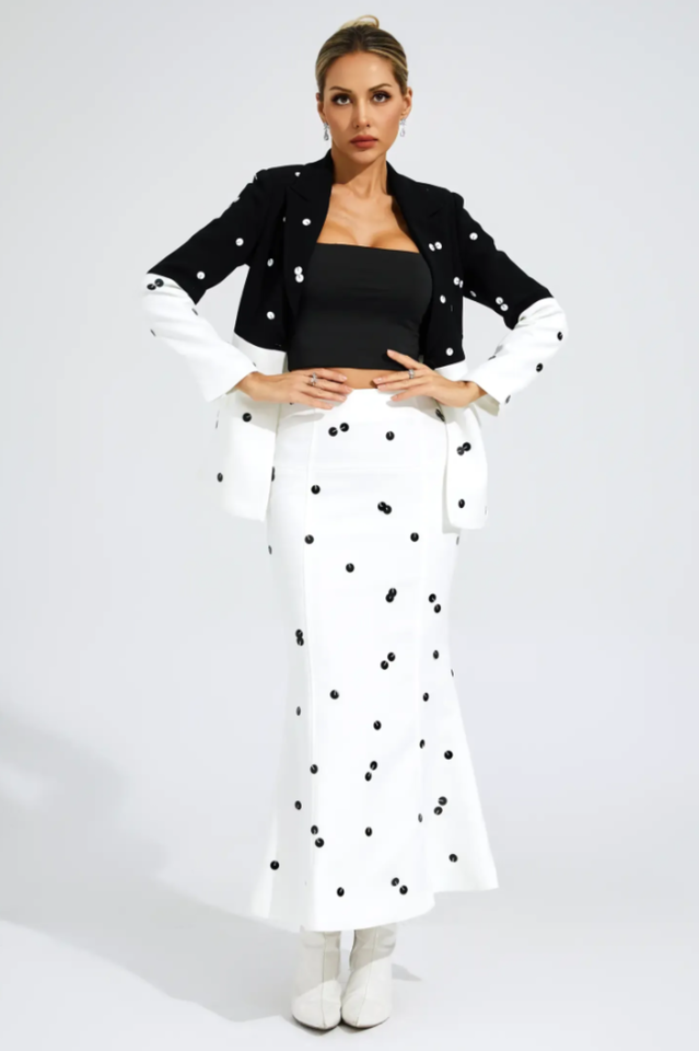 Theobald Polka Dot Sequins Blazer Set | Dress In Beauty Theobald Polka Dot Sequins Blazer Set | Dress In Beauty