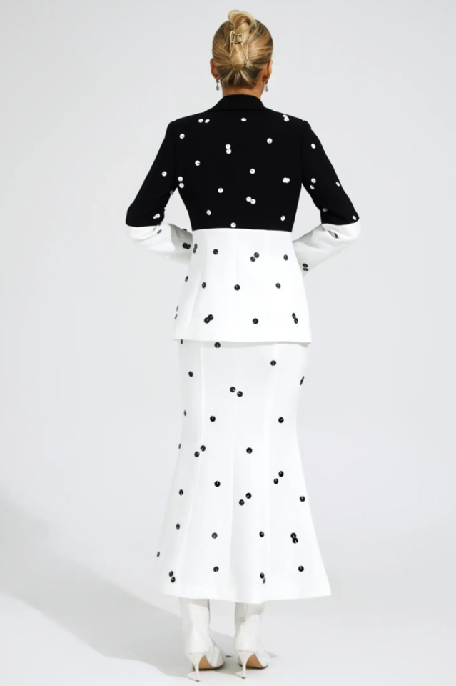 Theobald Polka Dot Sequins Blazer Set | Dress In Beauty Theobald Polka Dot Sequins Blazer Set | Dress In Beauty