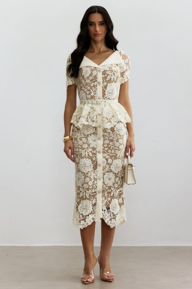 Larina Floral Lace Midi Dress | Dress In Beauty Larina Floral Lace Midi Dress | Dress In Beauty