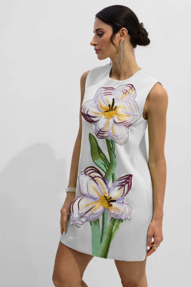 Vera Floral Applique Sleeveless Mini Dress | Dress In Beauty Vera Floral Applique Sleeveless Mini Dress | Dress In Beauty