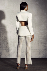 Ossie Pearl Embellished Cutout Blazer Set | Dress In Beauty Ossie Pearl Embellished Cutout Blazer Set | Dress In Beauty