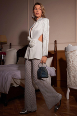 Ossie Pearl Embellished Cutout Blazer Set | Dress In Beauty Ossie Pearl Embellished Cutout Blazer Set | Dress In Beauty