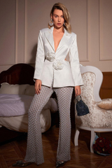 Ossie Pearl Embellished Cutout Blazer Set | Dress In Beauty Ossie Pearl Embellished Cutout Blazer Set | Dress In Beauty