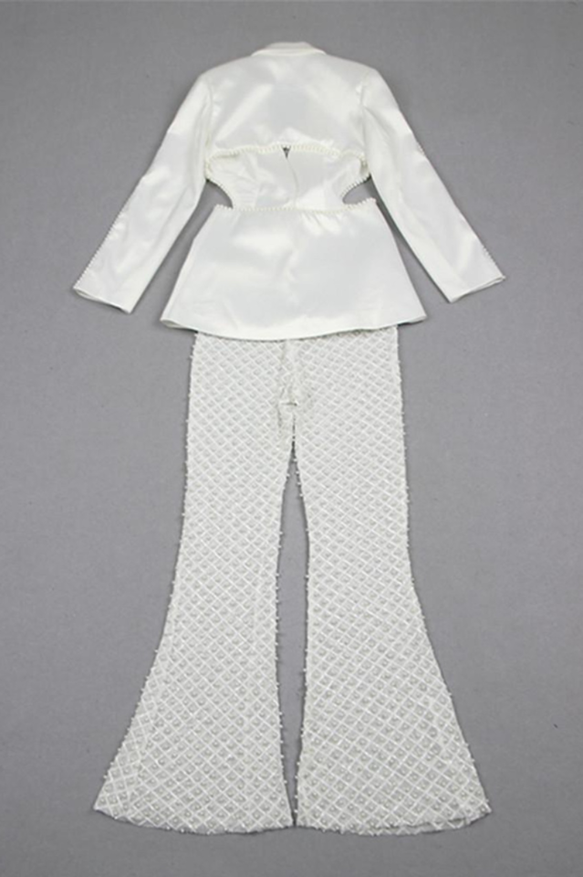 Ossie Pearl Embellished Cutout Blazer Set | Dress In Beauty Ossie Pearl Embellished Cutout Blazer Set | Dress In Beauty