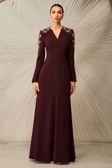 Abigail Embellished V-Neck Maxi Dress | Dress In Beauty Abigail Embellished V-Neck Maxi Dress | Dress In Beauty