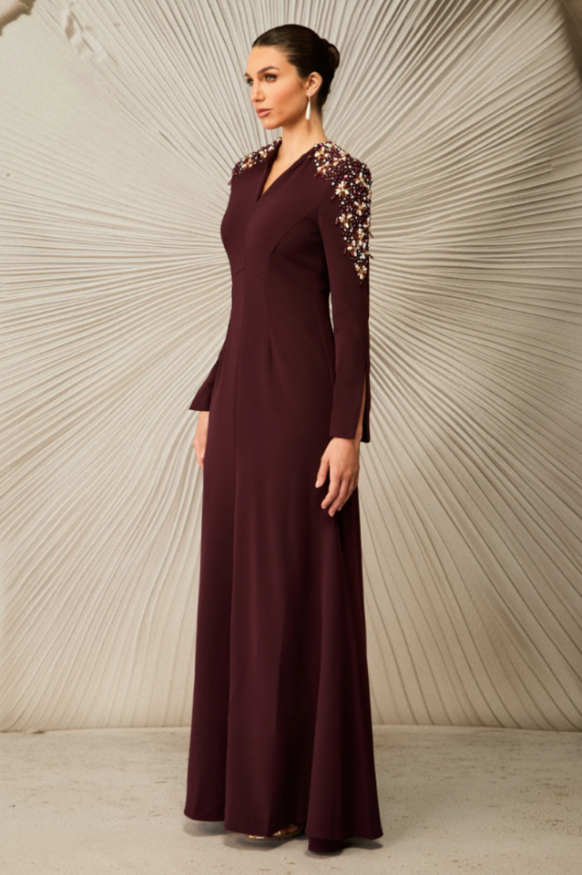 Abigail Embellished V-Neck Maxi Dress | Dress In Beauty Abigail Embellished V-Neck Maxi Dress | Dress In Beauty