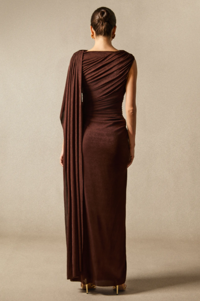 Aubrie Draped Cape Maxi Dress | Dress In Beauty Aubrie Draped Cape Maxi Dress | Dress In Beauty
