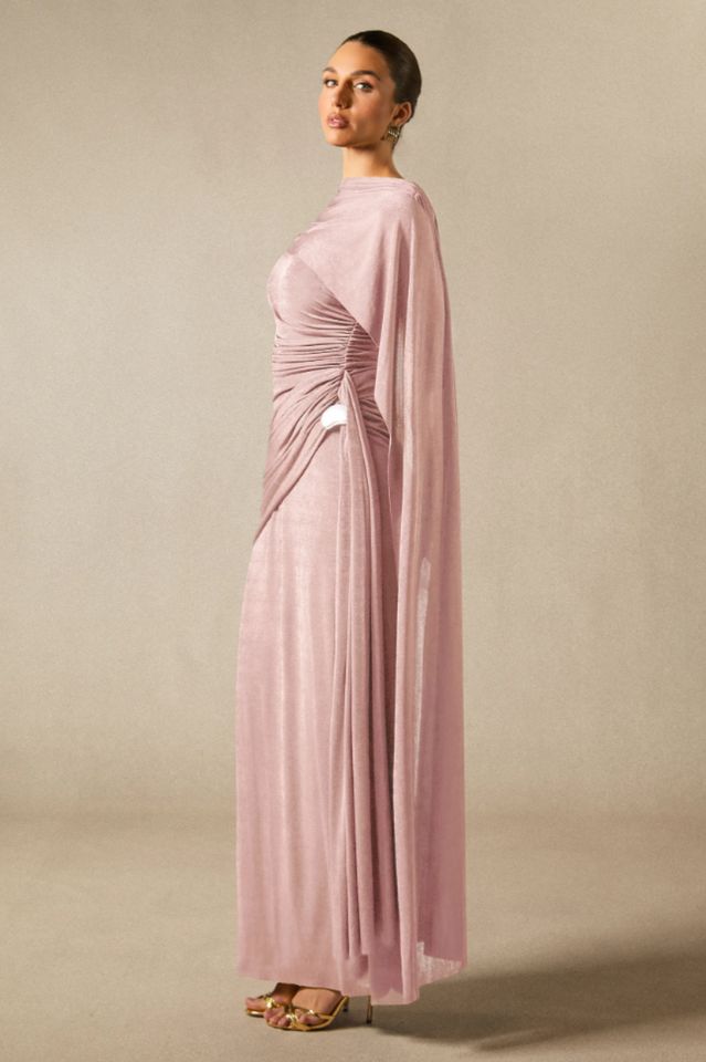 Aubrie Draped Cape Maxi Dress | Dress In Beauty Aubrie Draped Cape Maxi Dress | Dress In Beauty