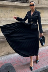 Florence Belted Blazer Pleated Skirt Set | Dress In Beauty Florence Belted Blazer Pleated Skirt Set | Dress In Beauty