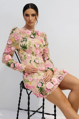 Lara Floral Applique Mini Dress | Dress In Beauty Lara Floral Applique Mini Dress | Dress In Beauty