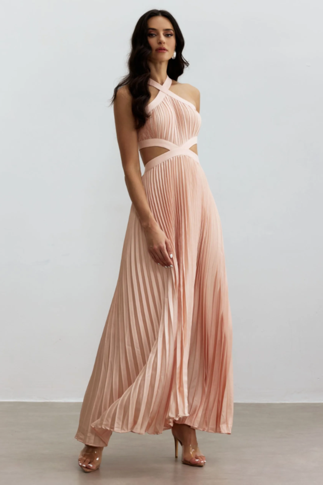 Eliza Pleated Cutout Maxi Dress | Dress In Beauty Eliza Pleated Cutout Maxi Dress | Dress In Beauty