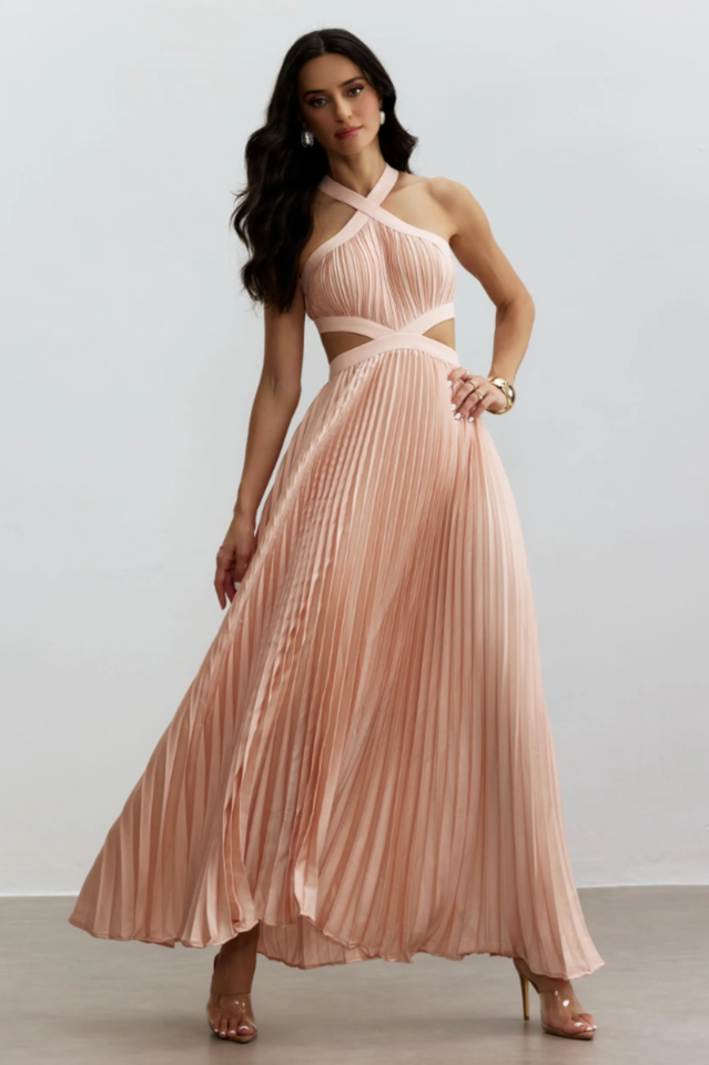 Eliza Pleated Cutout Maxi Dress | Dress In Beauty Eliza Pleated Cutout Maxi Dress | Dress In Beauty