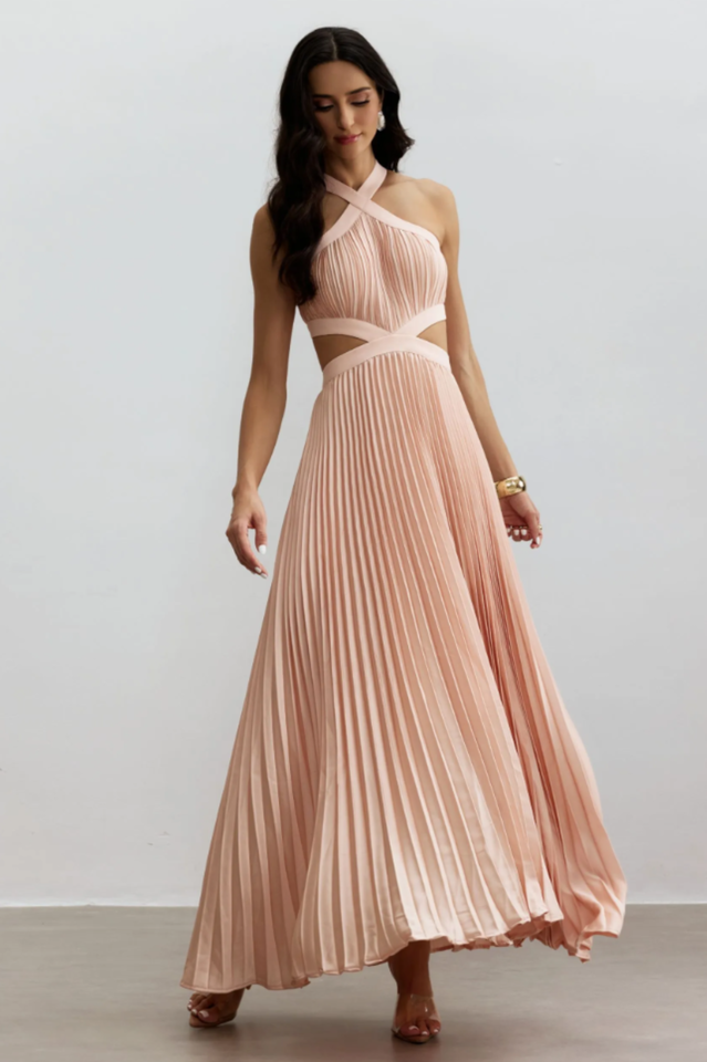Eliza Pleated Cutout Maxi Dress | Dress In Beauty Eliza Pleated Cutout Maxi Dress | Dress In Beauty