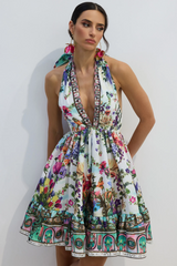 Alice Floral Print Halter Neck Mini Dress | Dress In Beauty Alice Floral Print Halter Neck Mini Dress | Dress In Beauty
