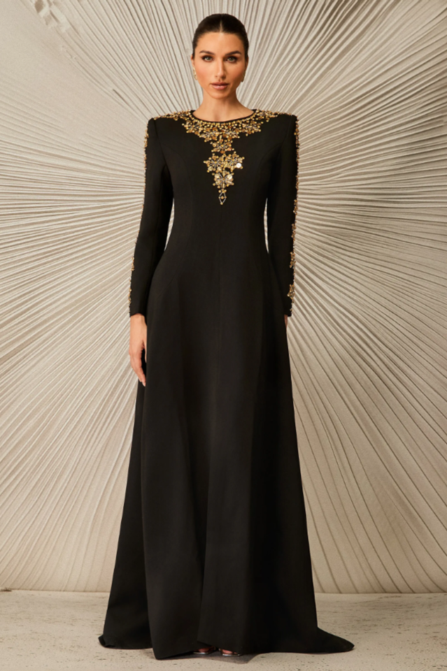 Aria Embellished Long Sleeve Maxi Dress | Dress In Beauty Aria Embellished Long Sleeve Maxi Dress | Dress In Beauty