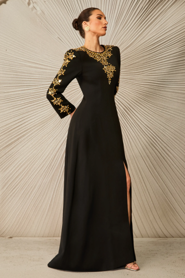 Aria Embellished Long Sleeve Maxi Dress | Dress In Beauty Aria Embellished Long Sleeve Maxi Dress | Dress In Beauty