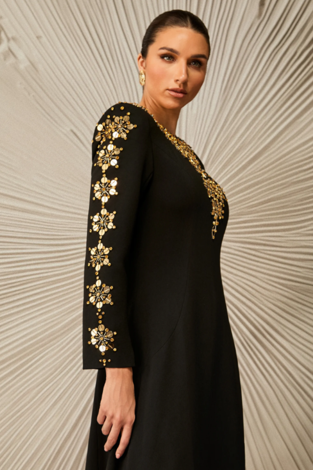 Aria Embellished Long Sleeve Maxi Dress | Dress In Beauty Aria Embellished Long Sleeve Maxi Dress | Dress In Beauty