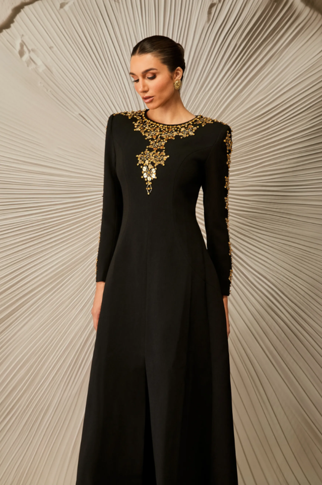 Aria Embellished Long Sleeve Maxi Dress | Dress In Beauty Aria Embellished Long Sleeve Maxi Dress | Dress In Beauty