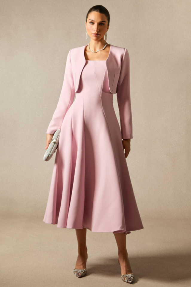 Cora Cropped Jacket + Midi Dress Set | Dress In Beauty Cora Cropped Jacket + Midi Dress Set | Dress In Beauty