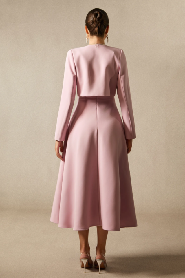 Cora Cropped Jacket + Midi Dress Set | Dress In Beauty Cora Cropped Jacket + Midi Dress Set | Dress In Beauty