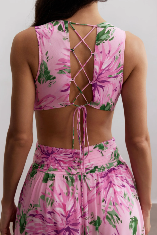 Anila Printed Pleated Ruffle Maxi Dress | Dress In Beauty Anila Printed Pleated Ruffle Maxi Dress | Dress In Beauty