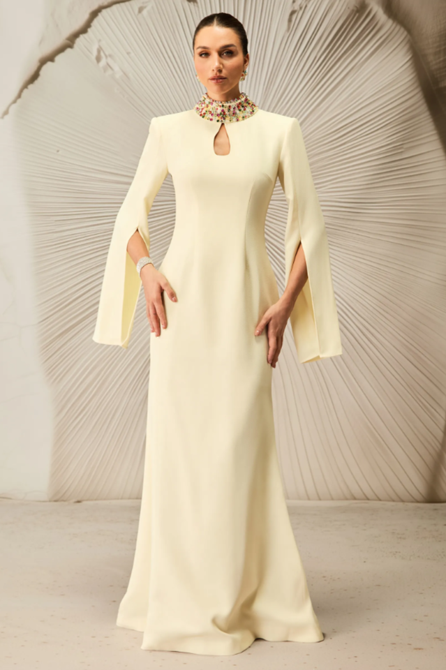 Laksha Cape Sleeve Cutout Maxi Dress | Dress In Beauty Laksha Cape Sleeve Cutout Maxi Dress | Dress In Beauty