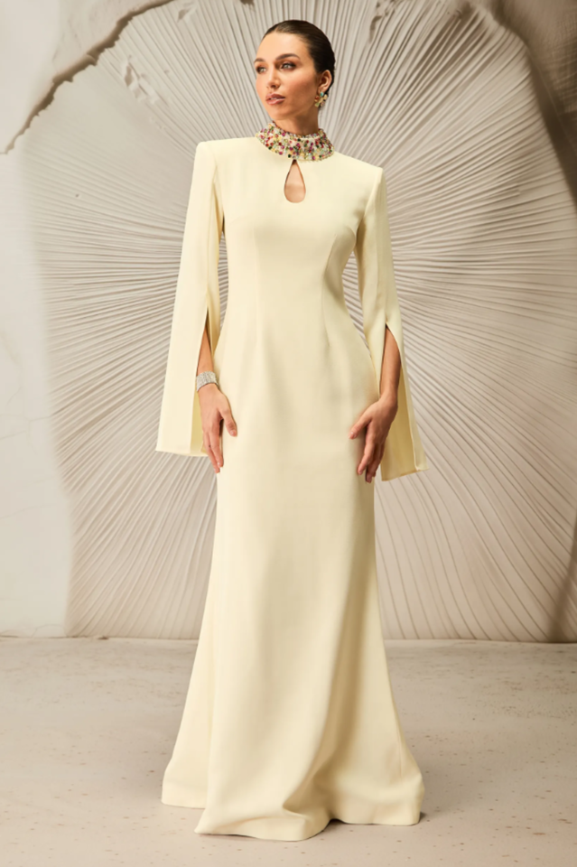 Laksha Cape Sleeve Cutout Maxi Dress | Dress In Beauty Laksha Cape Sleeve Cutout Maxi Dress | Dress In Beauty